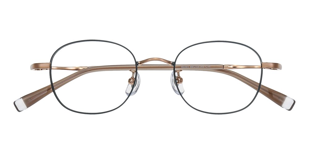 Kristol Blue/Altantic Deep/Rose Gold Oval Titanium Eyeglasses