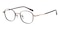 Kristol Brown/Mustang/Rose Gold Oval Titanium Eyeglasses