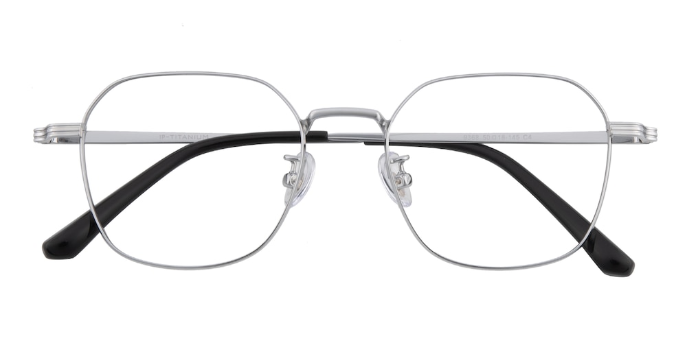 GrandRapids Silver Polygon Titanium Eyeglasses
