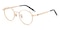 Halifax Golden Round Titanium Eyeglasses