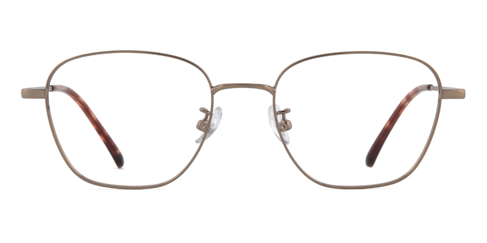Earl Golden Polygon Titanium Eyeglasses