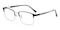 Daniel Black/Silver Rectangle Titanium Eyeglasses