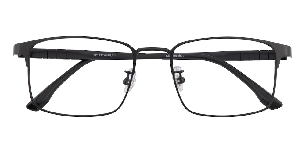 Daniel Black Rectangle Titanium Eyeglasses