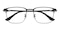 Brandon Black Rectangle Titanium Eyeglasses