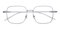 Love Crystal/Silver Square Titanium Eyeglasses