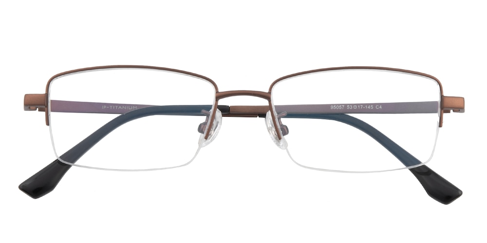 Barry Brown Rectangle Titanium Eyeglasses