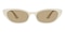 Eudora White Cat Eye Plastic Sunglasses
