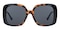 Antonia Black/Tortoise Square Plastic Sunglasses