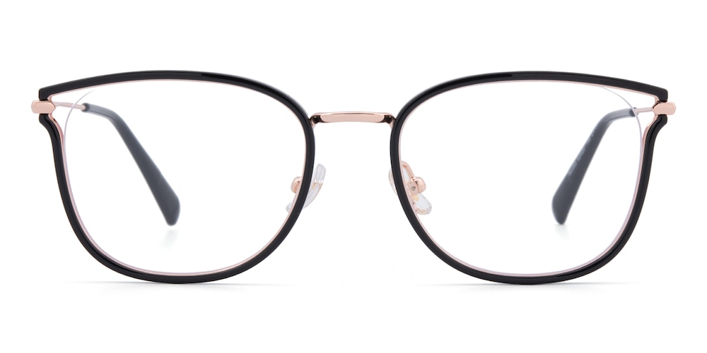 Edwina Black/Rose Gold Cat Eye TR90 Eyeglasses