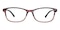 Erin Floral/Brown Rectangle Plastic Eyeglasses