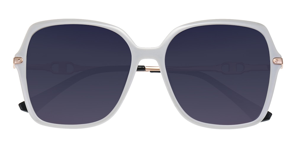 Stephanie Gray Oval Metal Sunglasses