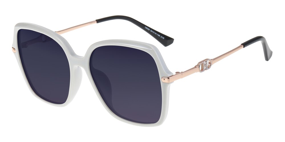 Stephanie Gray Oval Metal Sunglasses