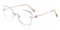 Amy Rose Gold Cat Eye Metal Eyeglasses