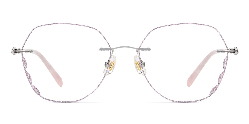 Sabina Silver Polygon Titanium Eyeglasses