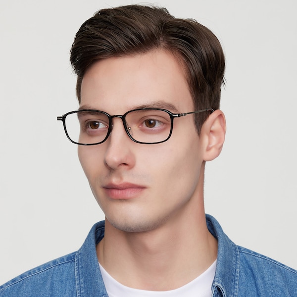 Hearst Rectangle - Black Eyeglasses