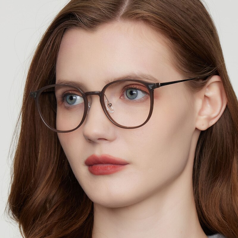 DesMoines Round Brown Eyeglasses
