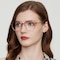 Harriet Champagne/Crystal Polygon TR90 Eyeglasses