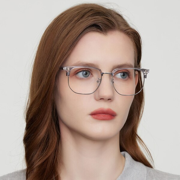 Arlington Square Gray/Silver Eyeglasses
