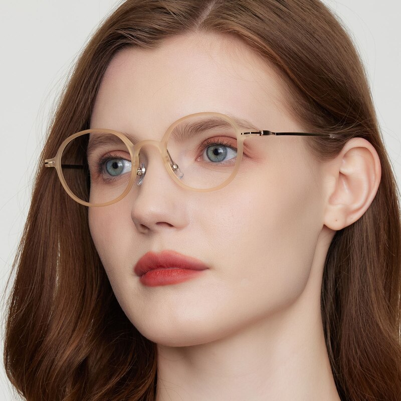 Holmes Round Cream Eyeglasses
