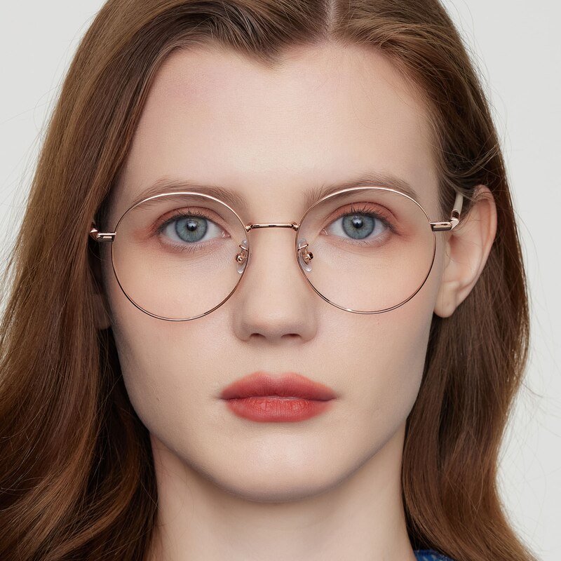 Traverse Round Rose Gold Eyeglasses