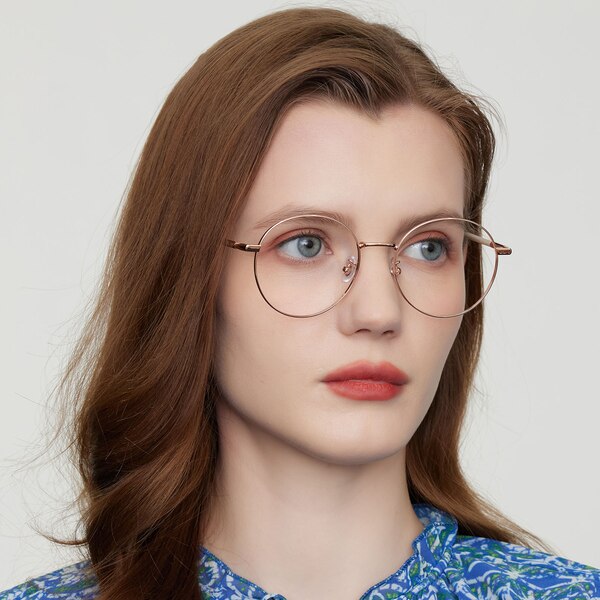 Traverse Round Rose Gold Eyeglasses