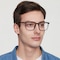 Ernest Gray Rectangle TR90 Eyeglasses