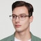 Stuart Black/Gray Rectangle Titanium Eyeglasses