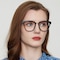 Donna Black/Golden Cat Eye Acetate Eyeglasses