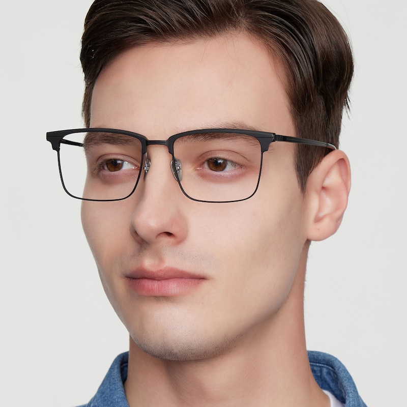 Lawrence Rectangle - Black Eyeglasses