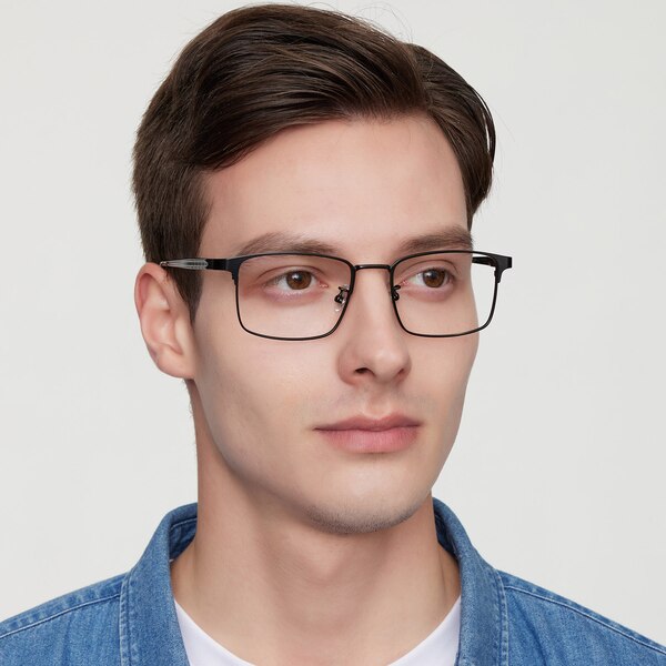 Daniel Rectangle - Black Eyeglasses