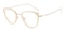 Page Cream Cat Eye Metal Eyeglasses