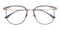 Kalamazoo Gray/Rose Gold Round Titanium Eyeglasses