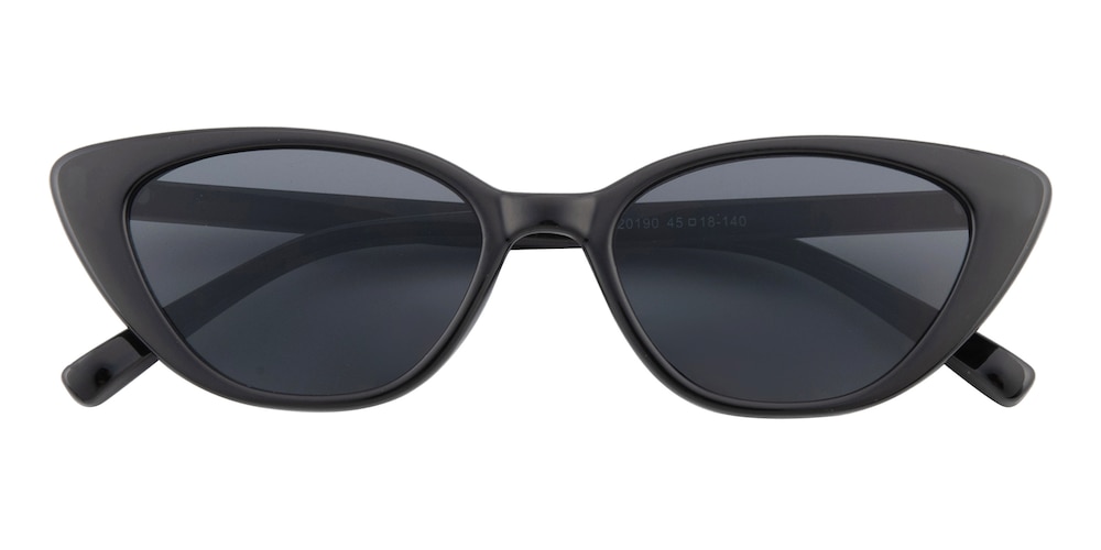 Marsh Black Cat Eye Plastic Sunglasses