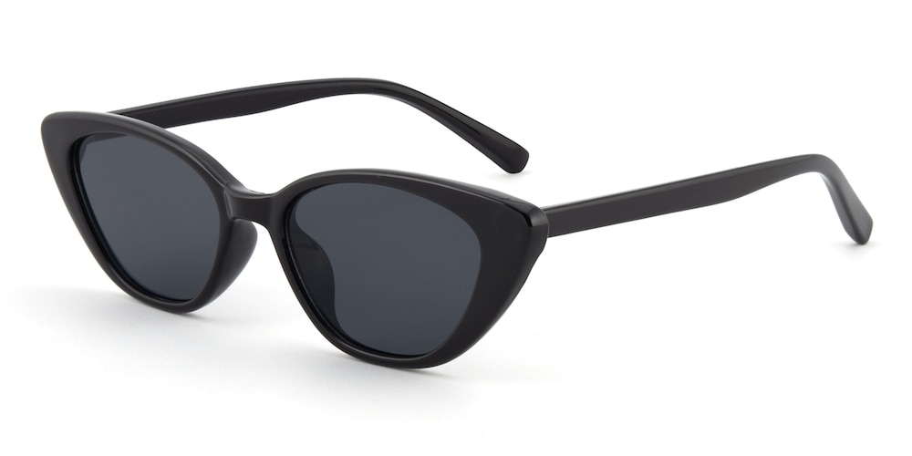 Marsh Black Cat Eye Plastic Sunglasses