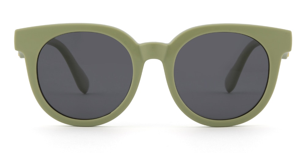 Leo Green Round TR90 Sunglasses
