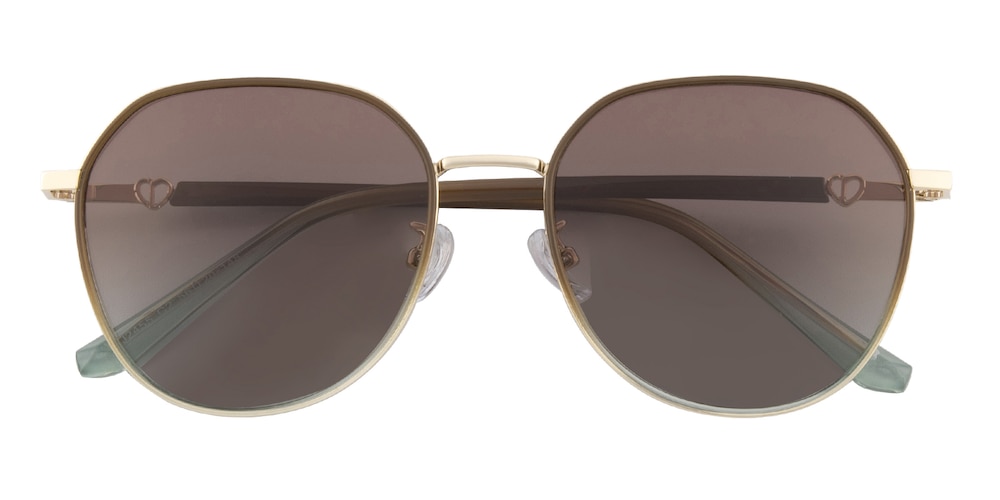 Leila Brown Oval TR90 Sunglasses