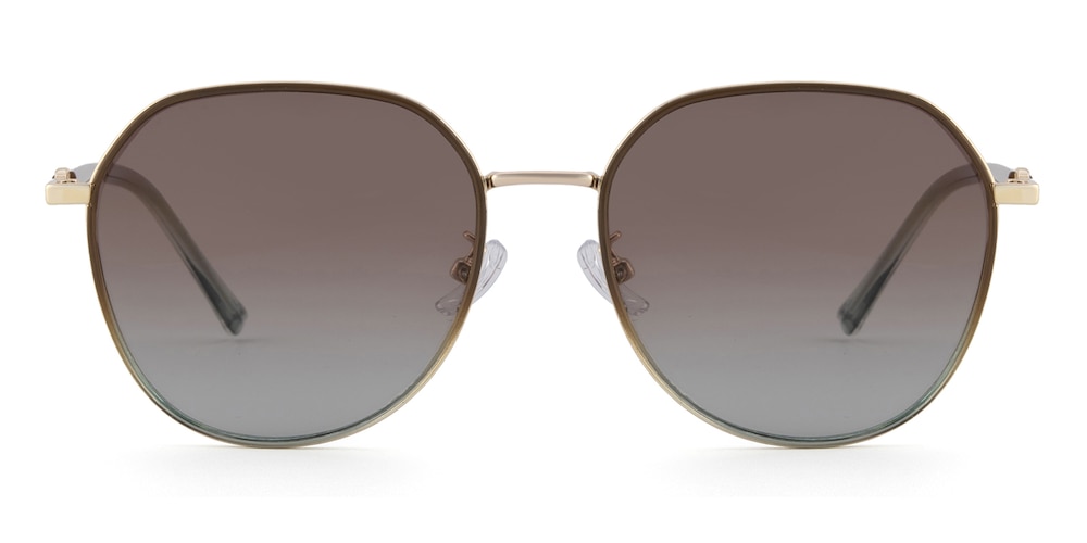 Leila Brown Oval TR90 Sunglasses