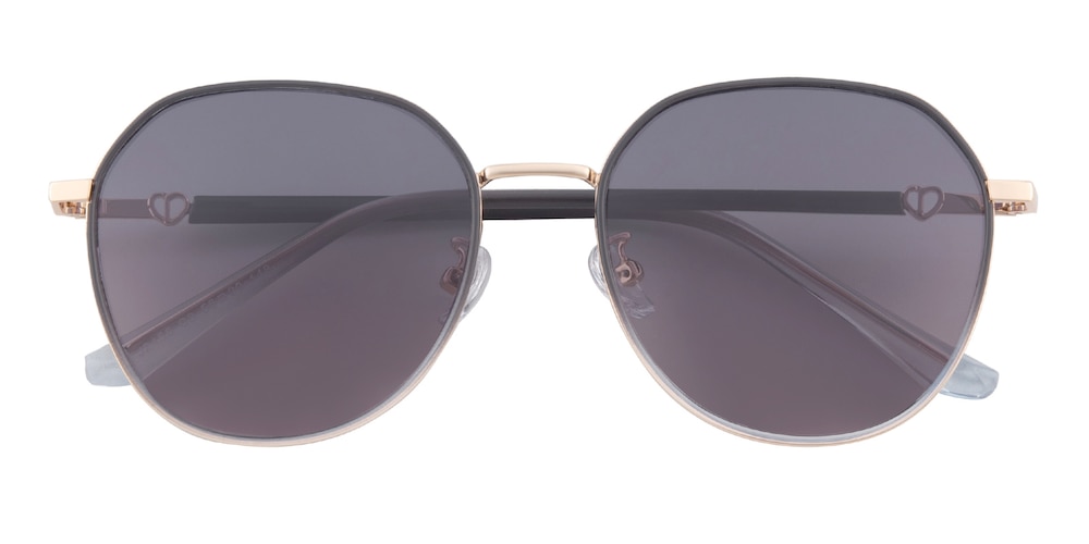 Leila Purple Oval TR90 Sunglasses