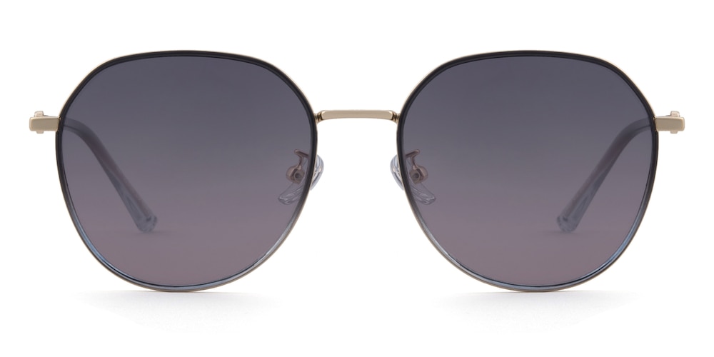 Leila Purple Oval TR90 Sunglasses