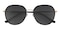 Leila Black Oval TR90 Sunglasses