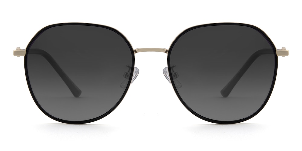 Leila Black Oval TR90 Sunglasses