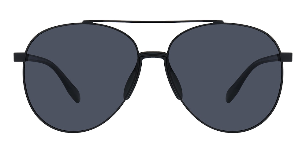 Lionel Black Aviator Metal Sunglasses