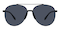 Lionel Black Aviator Metal Sunglasses