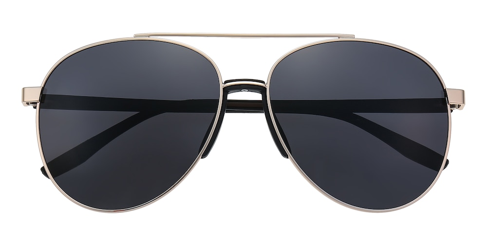 Lionel Golden Aviator Metal Sunglasses