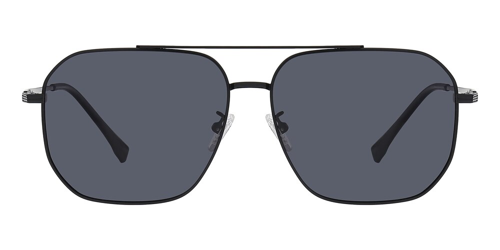 Dempsey Black Aviator Metal Sunglasses