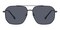 Dempsey Black Aviator Metal Sunglasses