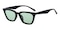 Chandler Black/Green Cat Eye TR90 Sunglasses