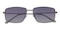 Drew Gunmetal Rectangle Metal Sunglasses