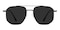Carson Black Aviator Metal Sunglasses