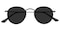 Collins Black Round Metal Sunglasses